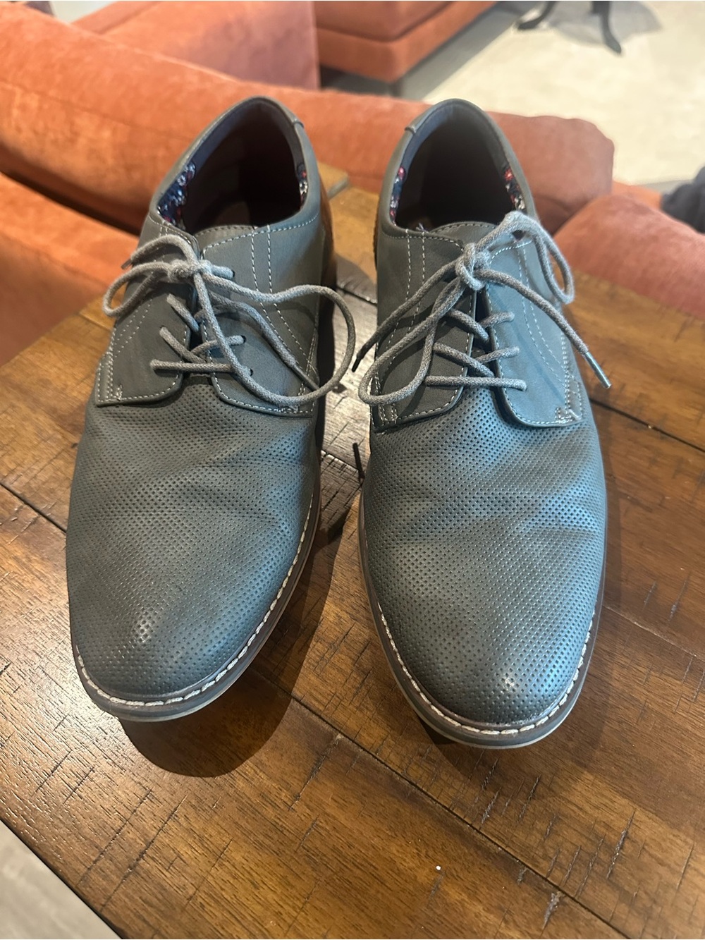 Men's Madden Casual Perforated Lace-Up Shoes - Gray